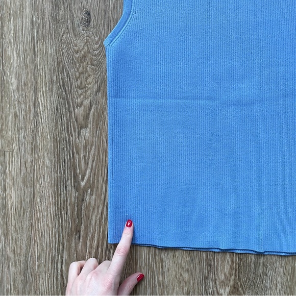 525 Ribbed Blue Tank - Picture 8 of 9